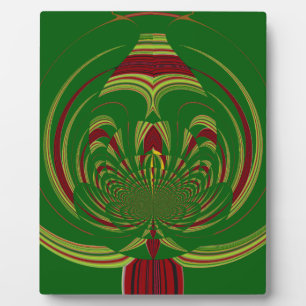 Green Floral Plaque