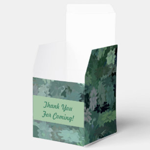 Green Floral Tapestry Favor Box