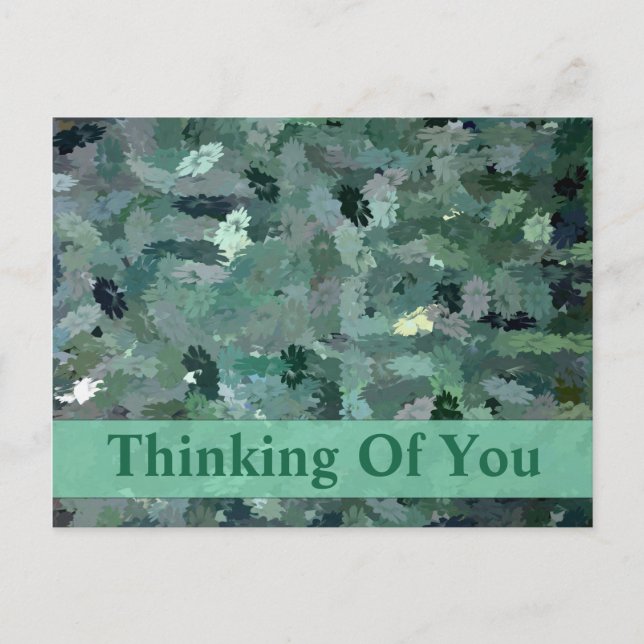 Green Floral Tapestry Postcard (Front)