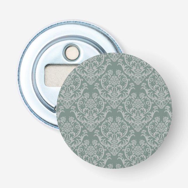 Green floral wallpaper bottle opener (Front)
