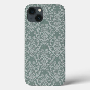 Green floral wallpaper iPhone 13 case