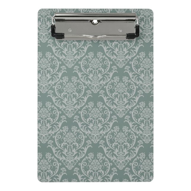 Green floral wallpaper mini clipboard (Front)