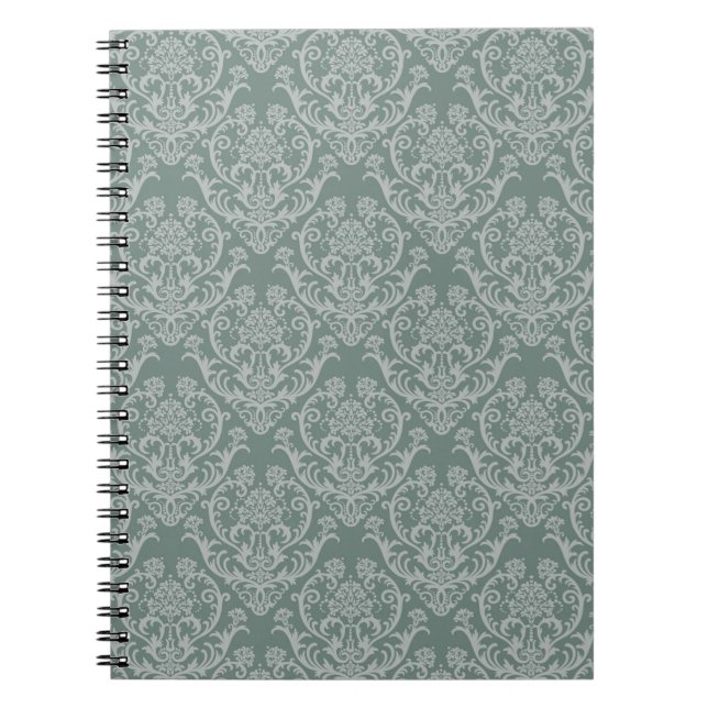 Green floral wallpaper notebook (Front)