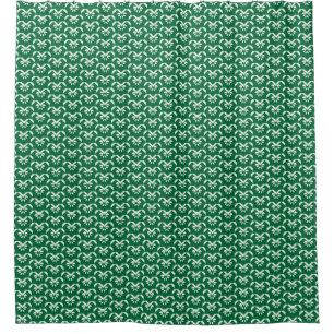 Green floral zigzag