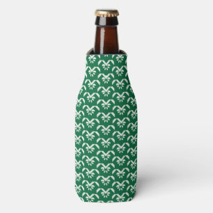 Green floral zigzag bottle cooler
