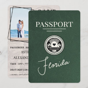 Green Florida Passport Save The Date