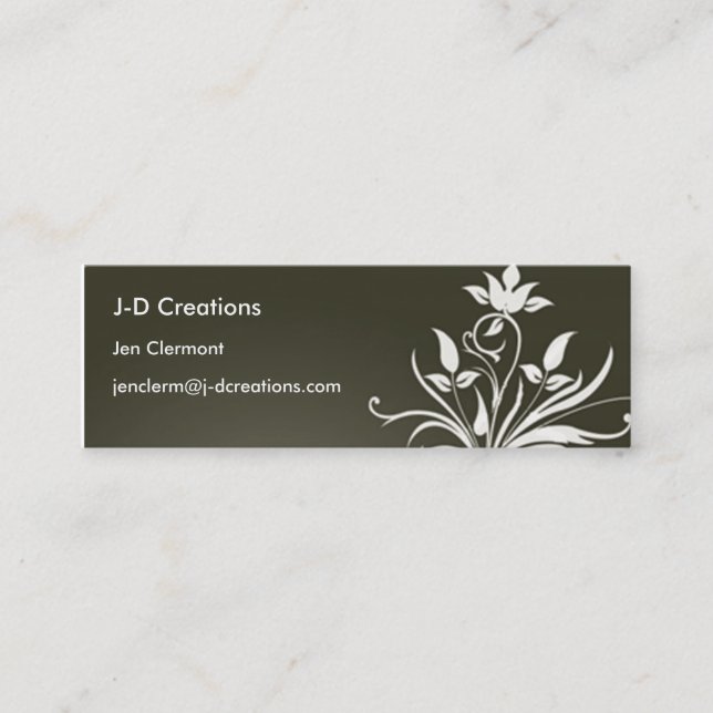 Green Flower - Customized Mini Business Card (Front)