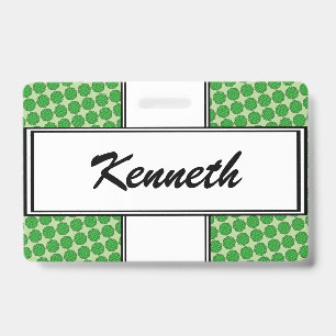Green Flower Ribbon by Kenneth Yoncich Badge