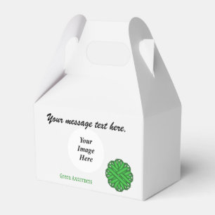 Green Flower Ribbon Template by Kenneth Yoncich Favor Box