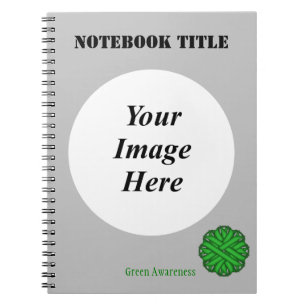 Green Flower Ribbon Template by Kenneth Yoncich Notebook