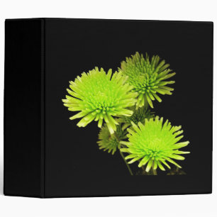 Green Flowers Binder