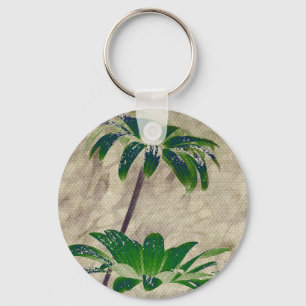 Green Flowers Keychain