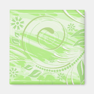 green flowers magnet