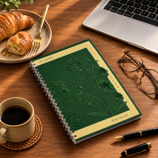 GREEN FLOWERS  NOTEBOOK