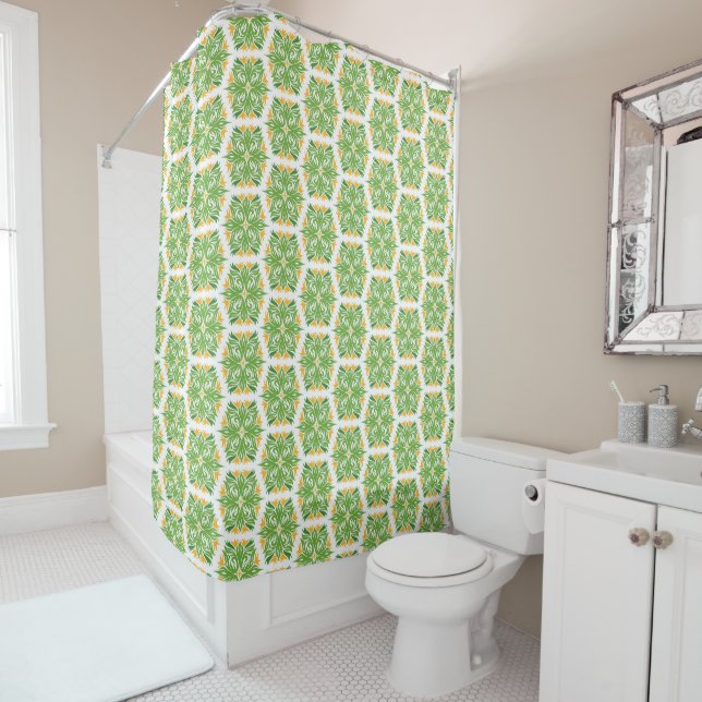 Green Flowers, Pattern Of Flowers, Floral Pattern (In Situ)