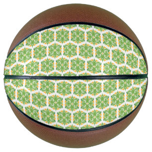 Green Flowers, Pattern Of Flowers, Floral Pattern Basketball