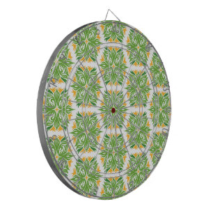 Green Flowers, Pattern Of Flowers, Floral Pattern Dartboard