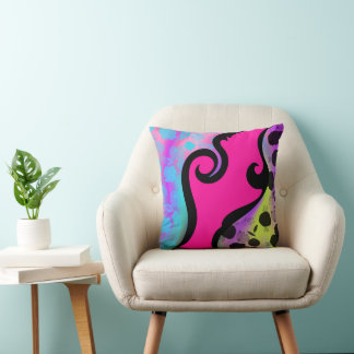 green flowers throw pillow