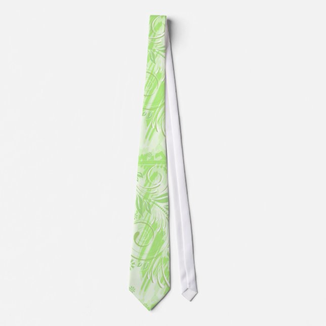 green flowers tie (Front)