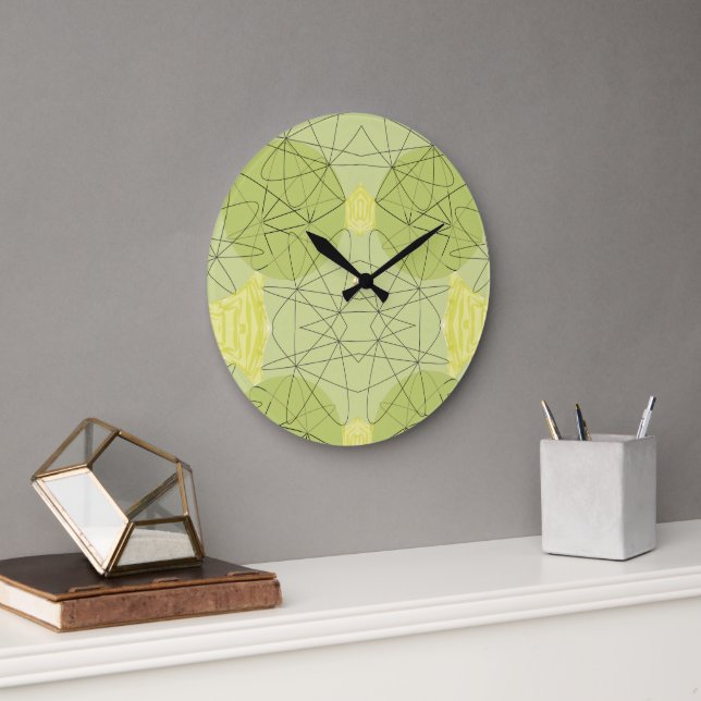 Green Flows Large Clock (Office)