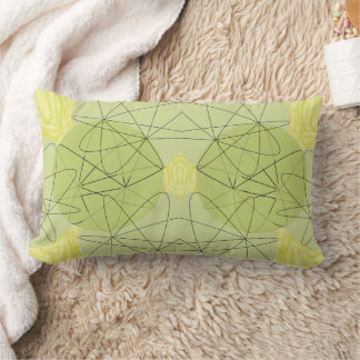 Green Flows   Lumbar Pillow