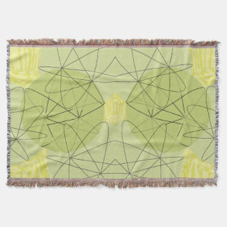 Green Flows Throw Blanket