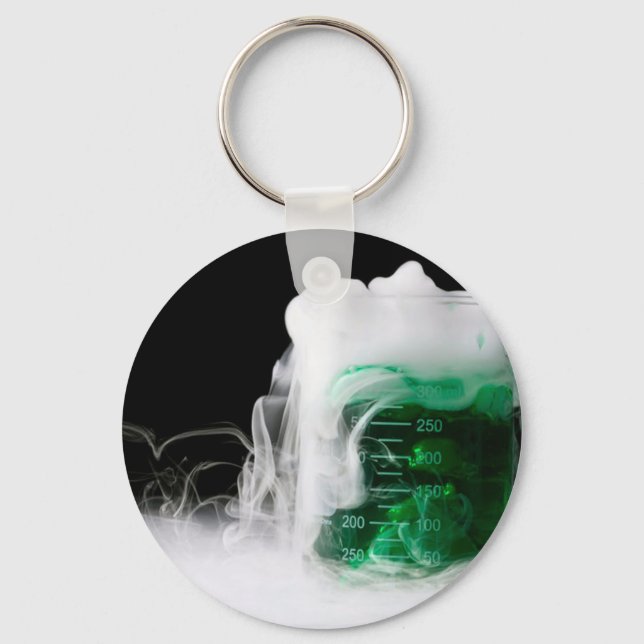 Green Fluid Beaker Gas Keychain (Front)