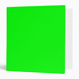 Green Fluo Neon Colour Customize This! Binder