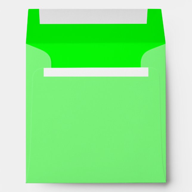 Green Fluo Neon Colour Customize This! Envelopes (Back (Bottom))
