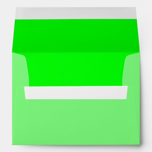 Green Fluo Neon Colour Customize This! Envelopes (Back (Bottom))