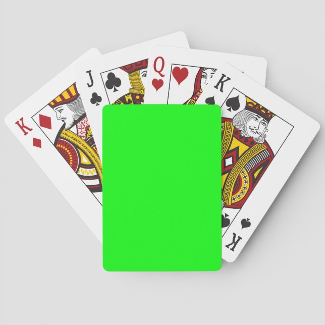 Green Fluo Neon Colour Customize This! Playing Cards (Back)