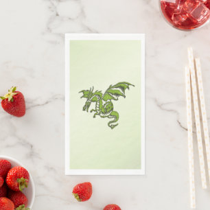 Green Flying Dragon  Napkin