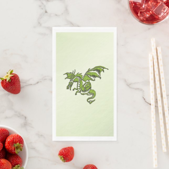 Green Flying Dragon  Napkin (Insitu)