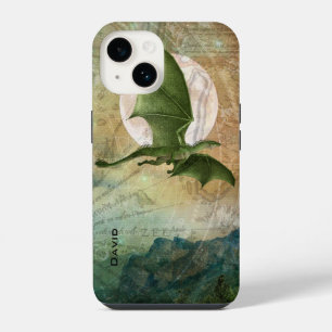 Green Flying Dragon Personalized iPhone 14 Case