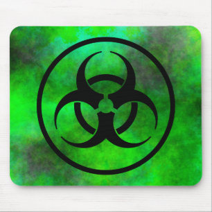 Green Fog Biohazard Symbol Mousepad