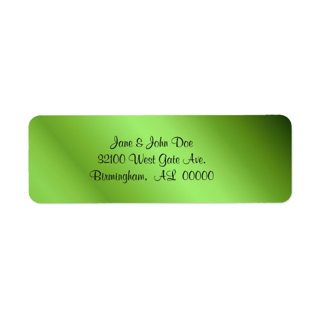 Green foil look Labels (Front)