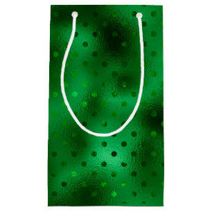 Green Foil Polka Dot Small Gift Bag
