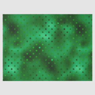 Green Foil Polka Dot Tissue Paper