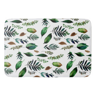 Green Foliage Botanical Nature Bath Mat