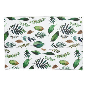 Green Foliage Botanical Nature  Pillowcase