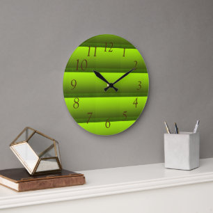 Green Foliage Large Clock