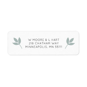Green foliage return address labels