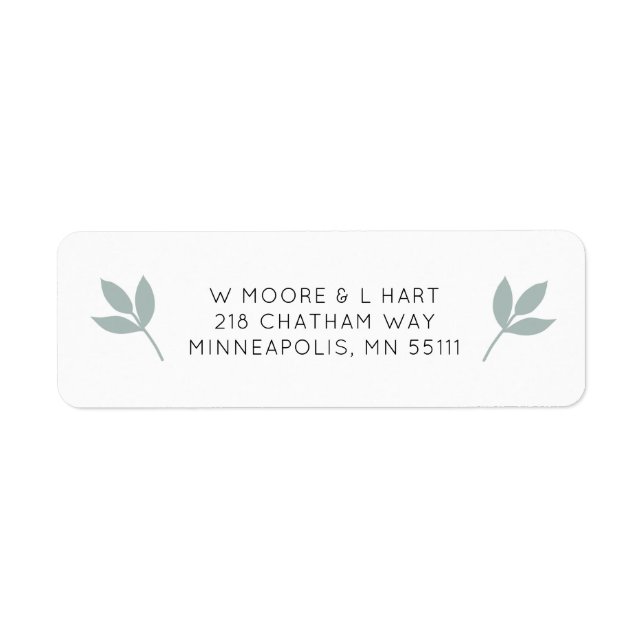Green foliage return address labels (Front)