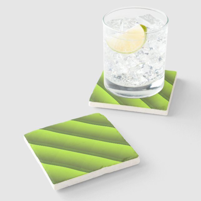 Green Foliage Stone Coaster (Side)