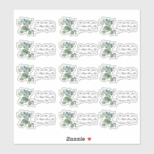 Green foliage watercolor eucalyptus 