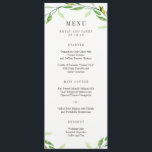 Green Foliage Wedding Menu Card<br><div class="desc">Plan a stylish celebration with this modern invitation that your guests will adore. 
Design by © berryberrysweet . Printable digital files are available! Visit our website at www.berryberrysweet.com for more details!</div>