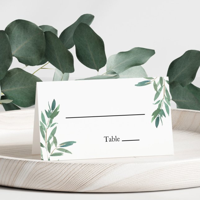 Green Foliage Wedding place card (Creator Uploaded)