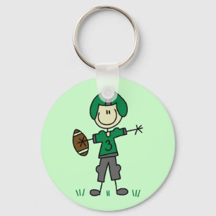 Green Football Player  T-shirts and Gifts Keychain