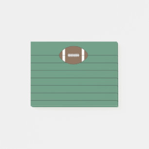 Green Football Sports Post It Notes Gift