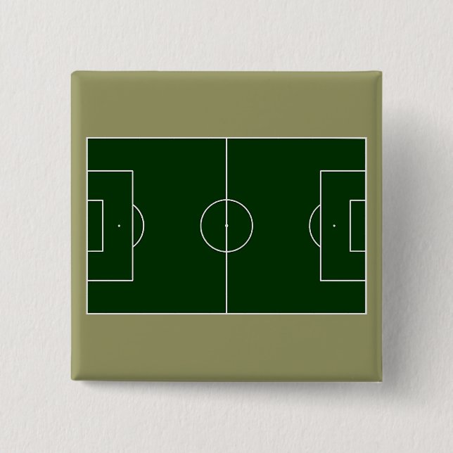 green football stadium 2 inch square button (Front)